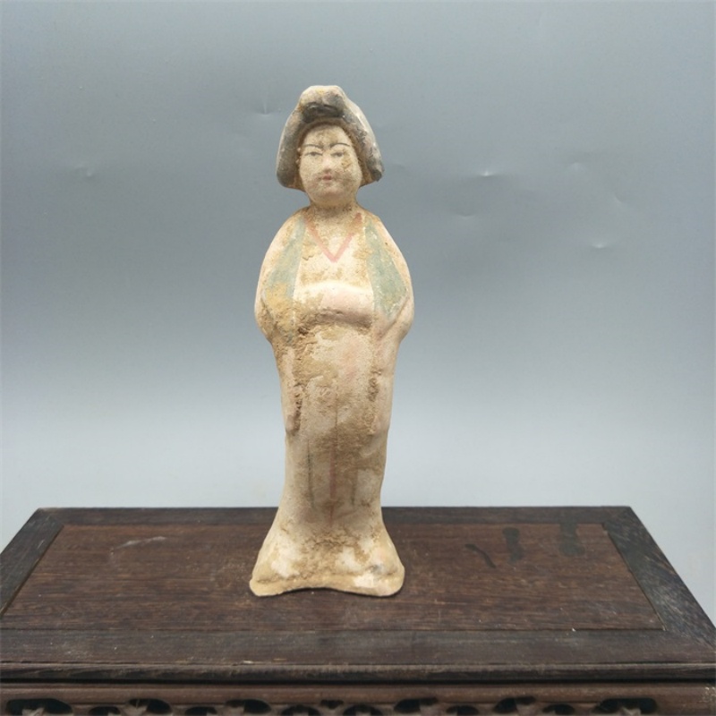 Vintage Collectible Pottery - เครื่องประดับความงามเซรามิกโบราณจากราชวงศ์ถัง ของสะสมเครื่องเคลือบโบราณ รูปปั้น