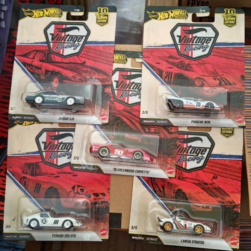 Vintage Collectible Hot Wheels - ฮอตวีลส์ของแท้ 1/64 คาร์คัลเจอร์ FPY86 ชุดรถแข่งวินเทจ PORSCHE
