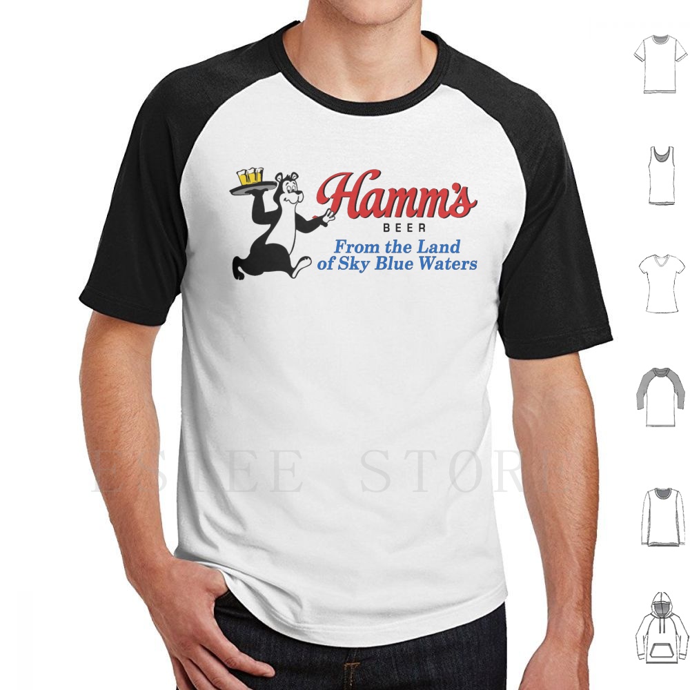Collectible Vintage T Shirts - เบียร์ของฮัมม์หมีออกแบบเสื้อยืดพิมพ์ผ้าฝ้ายเบียร์วินเทจสโลแกนเบียร์แบรนด์เบียร์สามารถสะสมเบียร์ Designs คนรักเบียร์