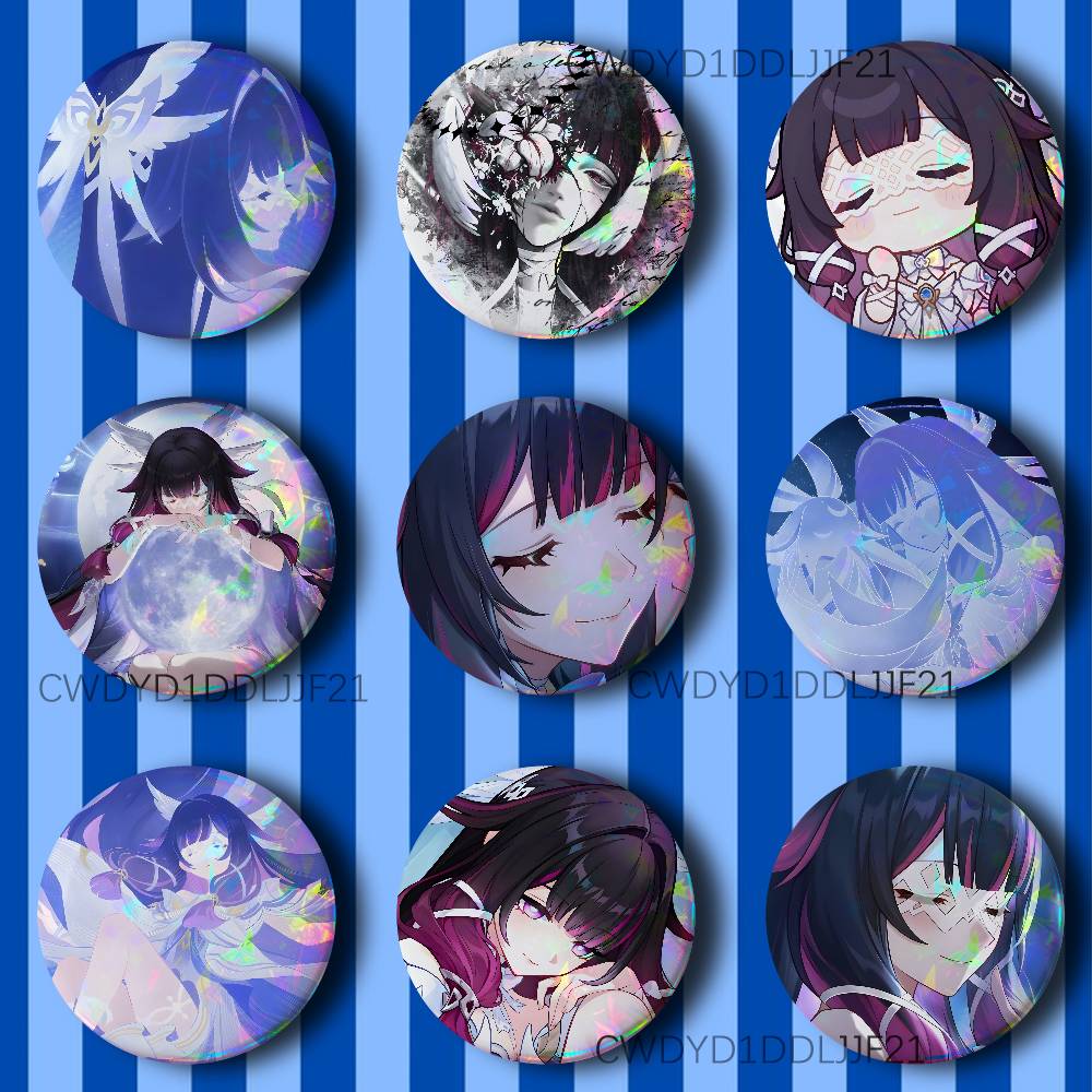 Collectible Vintage Brooches - เข็มกลัดอนิเมะ G-Genshin Columbina Impact สไตล์วินเทจ ของตกแต่งหมวก