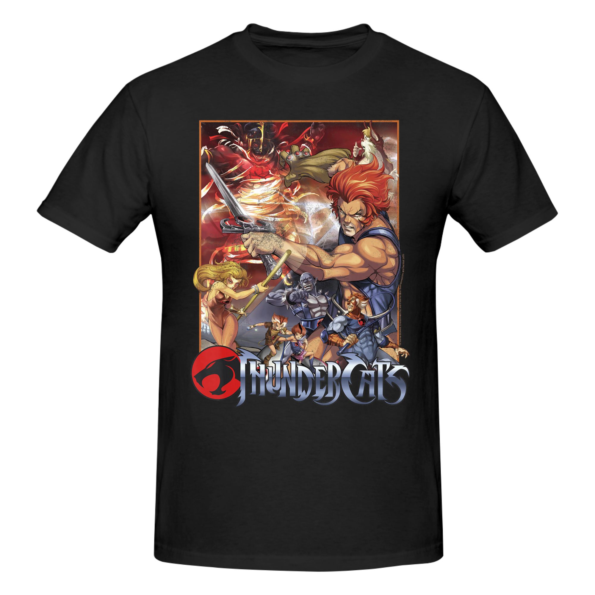 Collectible Vintage T Shirts - 1 ชิ้นคอลเลกชันตัวละครตลกกราฟิก 100% เสื้อยืดผ้าฝ้ายธันเดอร์แคทส์ 80s เสื้อยืดลายการ์ตูนวินเทจสำหรับผู้ชาย