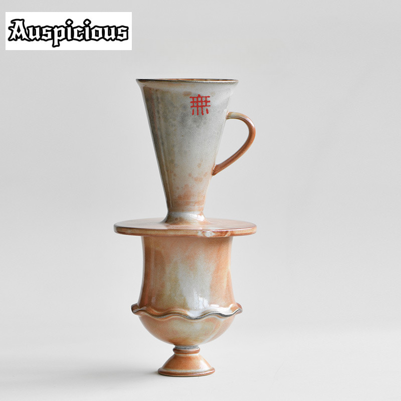 Vintage Collectible Pottery - Boutique เครื่องปั้นดินเผาหยาบ Hand Made ชุดถ้วยกาแฟ Creative