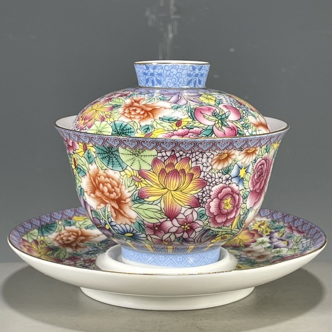 ชุดกิ๋วอันจีนโบราณ 3 ชิ้น ลายด - Vintage Collectible Pottery บทวิจารณ์และราคา