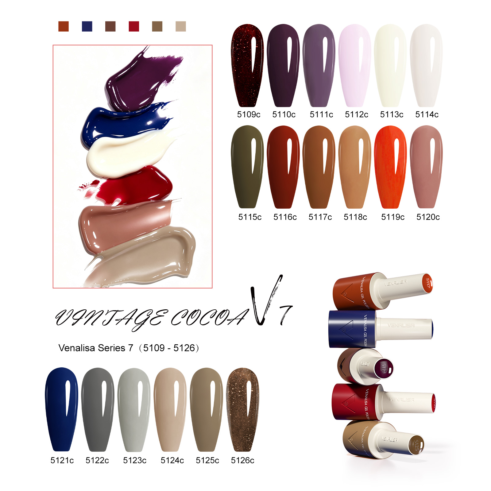 ยาทาเล็บเจล VENALISA V7 18 สี  - Vintage Collectible Bottles บทวิจารณ์และราคา
