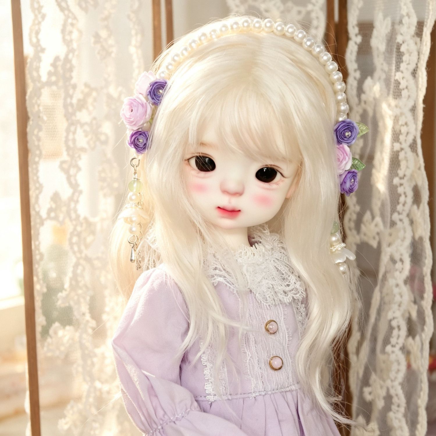 ที่คาดผมตุ๊กตาประดับดอกไม้ไข่ม - Vintage Collectible Accessories บทวิจารณ์และราคา