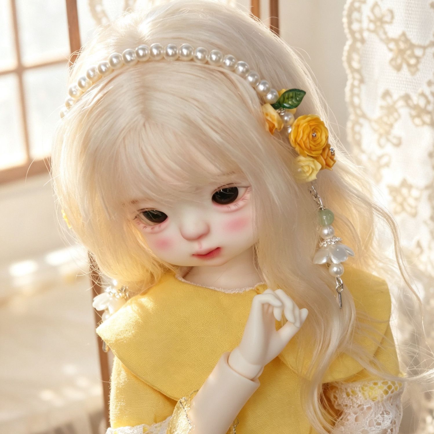 ที่คาดผมตุ๊กตาประดับดอกไม้ไข่ม - Vintage Collectible Accessories บทวิจารณ์และราคา